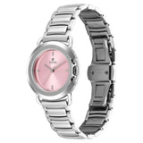 Titan Workmode Quartz Analog Women's watch with Pink Dial and Stainless Steel Strap, 95324SM01