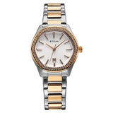 Titan Glamour Women's Quartz Analog Watch Silver Dial With Two Toned Stainless Steel Strap, 95326KM01