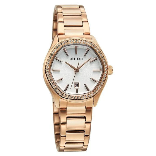 Titan, Men's, Analog Watch, Gold Dial, with Stainless Steel Band, TI-95326WM01