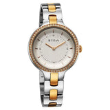 Titan, Men's, Analog Watch, White Dial, with Stainless Steel Band, TI-95333KM01