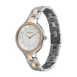 Titan Glamour Quartz Analog Women's Watch White Dial Two Toned Stainless Steel Strap, 95333KM01
