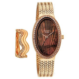 Titan Raga Quartz Analog Women's Watch With Brown Mother Of Pearl Dial And Rose Gold Stainless Steel Strap,95338WM01