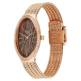 Titan Raga Quartz Analog Women's Watch With Brown Mother Of Pearl Dial And Rose Gold Stainless Steel Strap,95338WM01