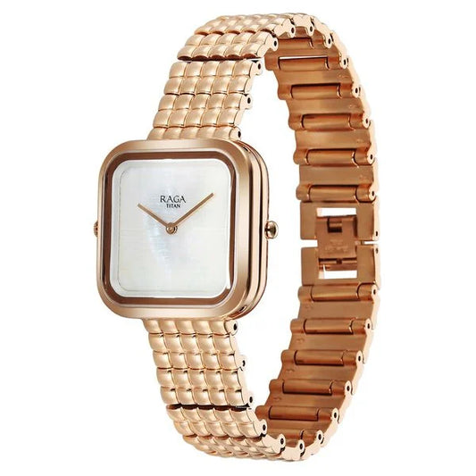 Titan, Men's, Analog Watch, Gold Dial, with Stainless Steel Band, TI-95343WM01