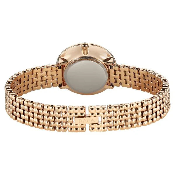 Titan Raga Women's Analog Watch Rose Dial With Rose Gold Stainless Steel Strap , 95350WM01