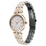 Titan Work Mode Quartz Analog Women's Watch With Silver Dial and Two Tone Stainless Steel Strap,95351KM01