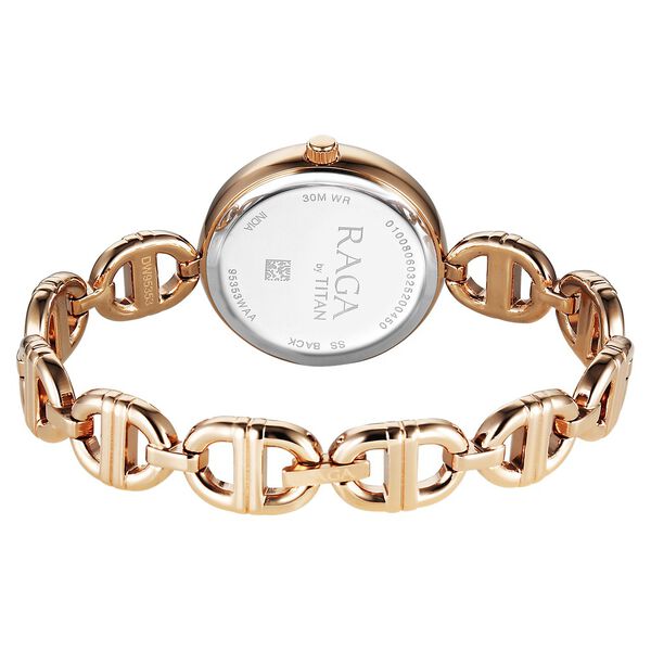 Titan Raga Women's Analog Watch Pink Dial With Rose Gold Stainless Steel Strap , 95353WM01