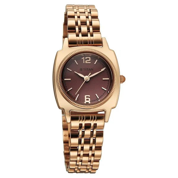 Titan, Men's, Analog Watch, Gold Dial, TI-95366WM01