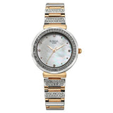 Titan Womens Raga Spotlight Analog Watch Mother of Pearl Dial with Two Tone Stainless Steel Band,95419KM01