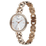 Titan Womens Raga Spotlight Analog Watch Silver Dial with Rose Gold Stainless Steel Band,95420WM01