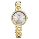 Titan Womens Raga Spotlight Analog Watch Silver Dial with Gold Stainless Steel Band,95420YM01