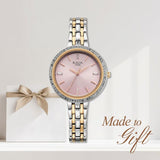 Titan Womens Raga Spotlight Analog Watch Pink Dial with Two Toned Stainless Steel Band ,95424KM01