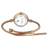 Titan Womens Raga Spotlight Analog Watch White Dial with Rose Gold Stainless Steel Band,95425WM01
