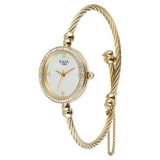 Titan Womens Raga Spotlight Analog Watch White Dial with Gold Stainless Steel Band,95425YM01