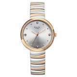 Titan Womens Raga Spotlight Analog Watch Silver Dial with Two Toned Stainless Steel Band,95427KM01
