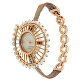 Titan Raga Women's Watch Analog Mother of Pearl Dial With Gold Stainless Steel Band, 9970WM01