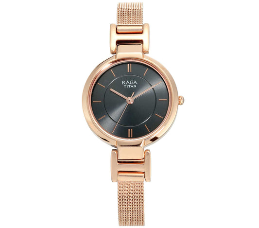 Titan, Women, Analog, Watch, Black Dial, Stainless steel Strap, 2608WM02