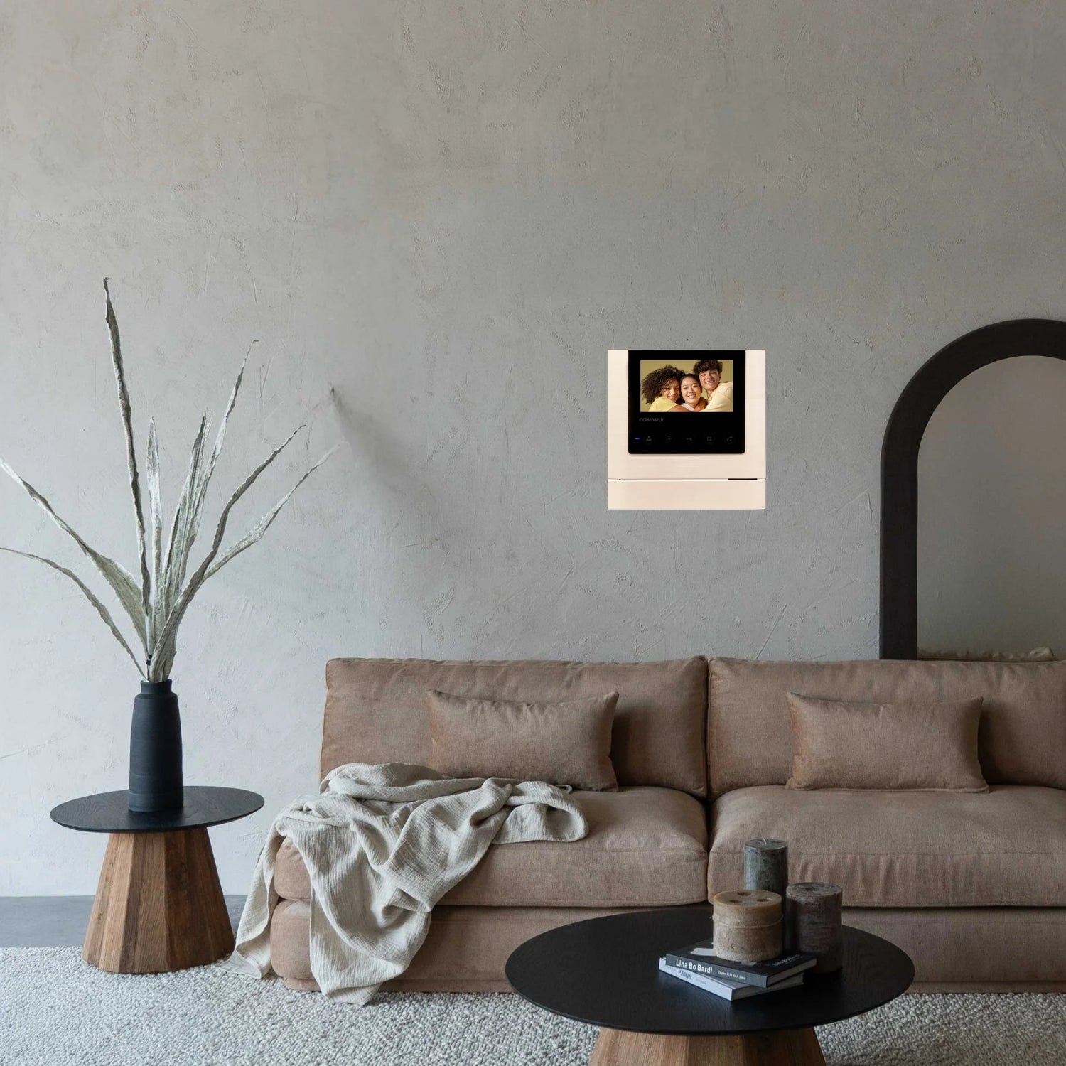 COMMAX Fine View 4.3″ Hands-Free Video Monitor, CDV-43M (White/Black Smog Finish)