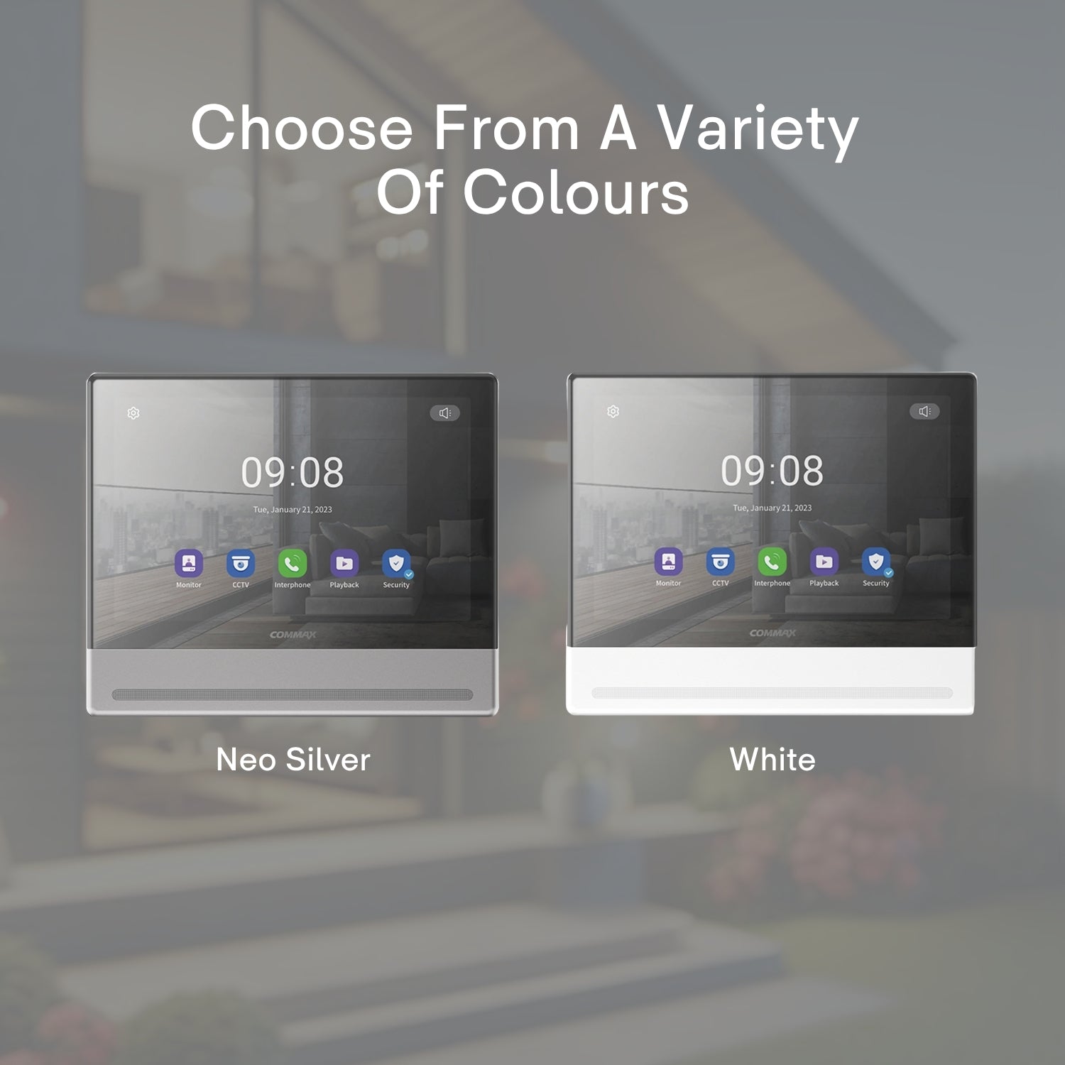 Commax Fine View 10 Inch Handsfree Smart Wall Pad with Memory Record and Smartphone Connectable, Neo Silver, CDV-1004QT