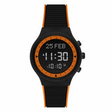 Alfajr Islamic Prayer Unisex Watch Digital With Black Rubber Strap, WY-16BLACKORANGE
