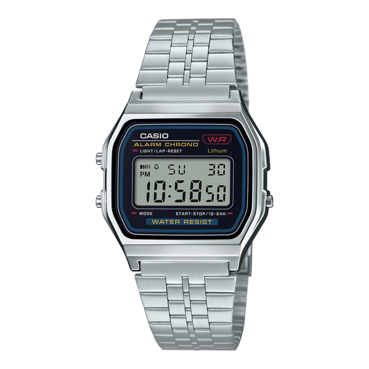 Casio unisex analog watch, black dial with comfortable strap, model CS-A159WA-N1DF, Bahrain