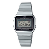 Casio Unisex Watch Vintage Collection Digital, Black Dial Silver Stainless Steel Strap, A700W-1ADF