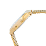 Casio Vintage Unisex Bluetooth Step Tracker Watch Digital Dial with Gold Stainless Steel Band, ABL-100WEG-9ADF
