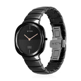 Titan Edge Squircle Quartz Analog Women's Watch With Black Dial and Ceramic Strap,2757NC01