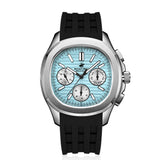 Beverly Hills Polo Club Men's Multifunction Watch with Blue Dial and Black Silicone Band, BP3211X.300