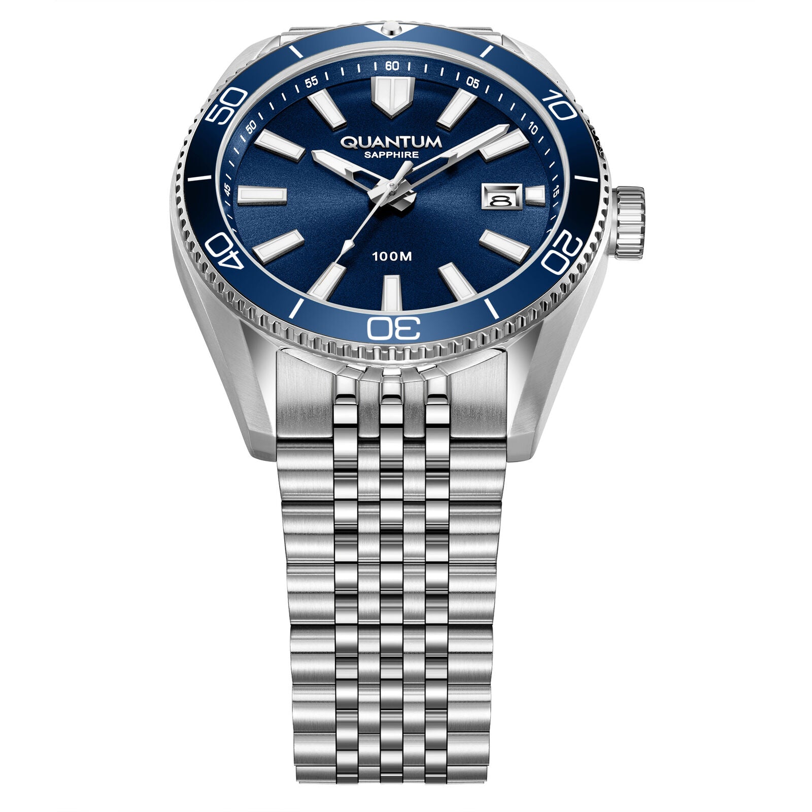 Quantum, Men's, Analog Watch, Blue Dial, with Stainless Steel Band, QU-ADG1215.390