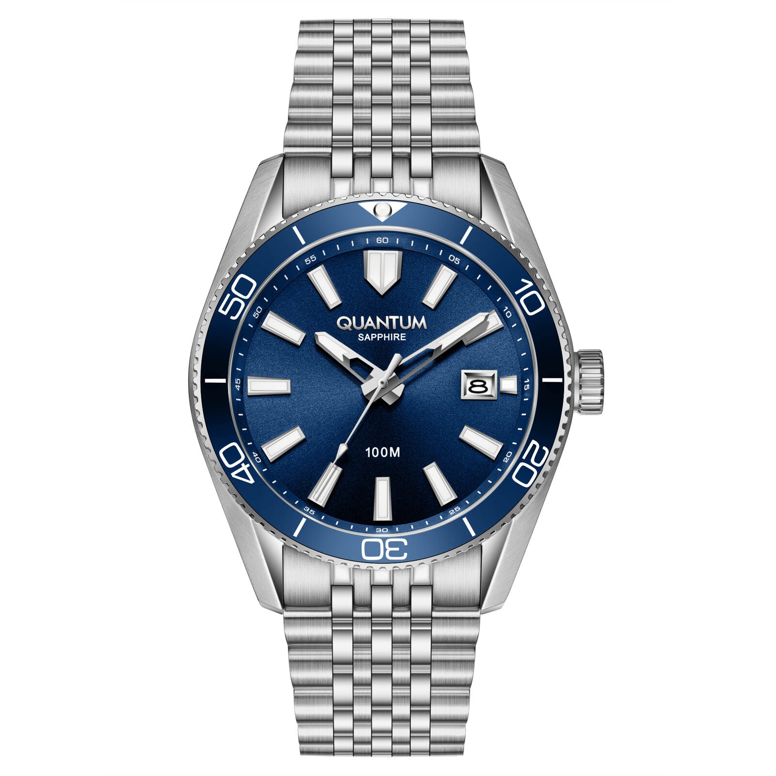 Quantum, Men's, Analog Watch, Blue Dial, with Stainless Steel Band, QU-ADG1215.390