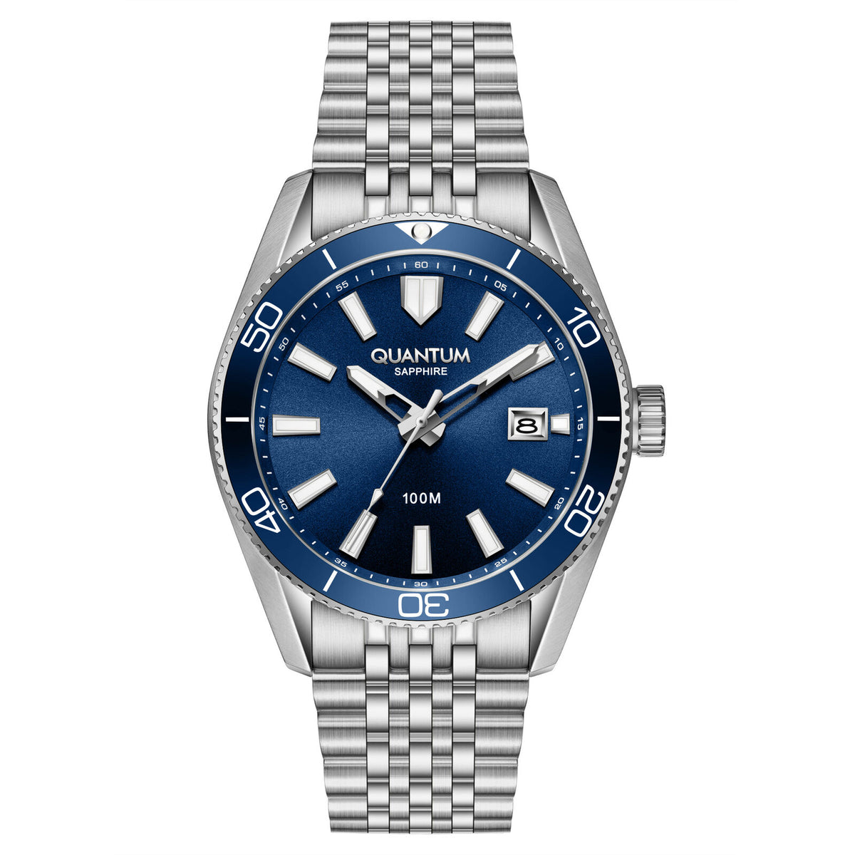Quantum, Men's, Analog Watch, Blue Dial, with Stainless Steel Band, QU-ADG1215.390