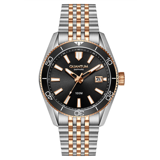 Quantum, Men's, Analog Watch, Black Dial, with Stainless Steel Band, QU-ADG1215.550