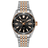 Quantum men analog watch, black dial with stainless steel band, model QU-ADG1215.550, Bahrain
