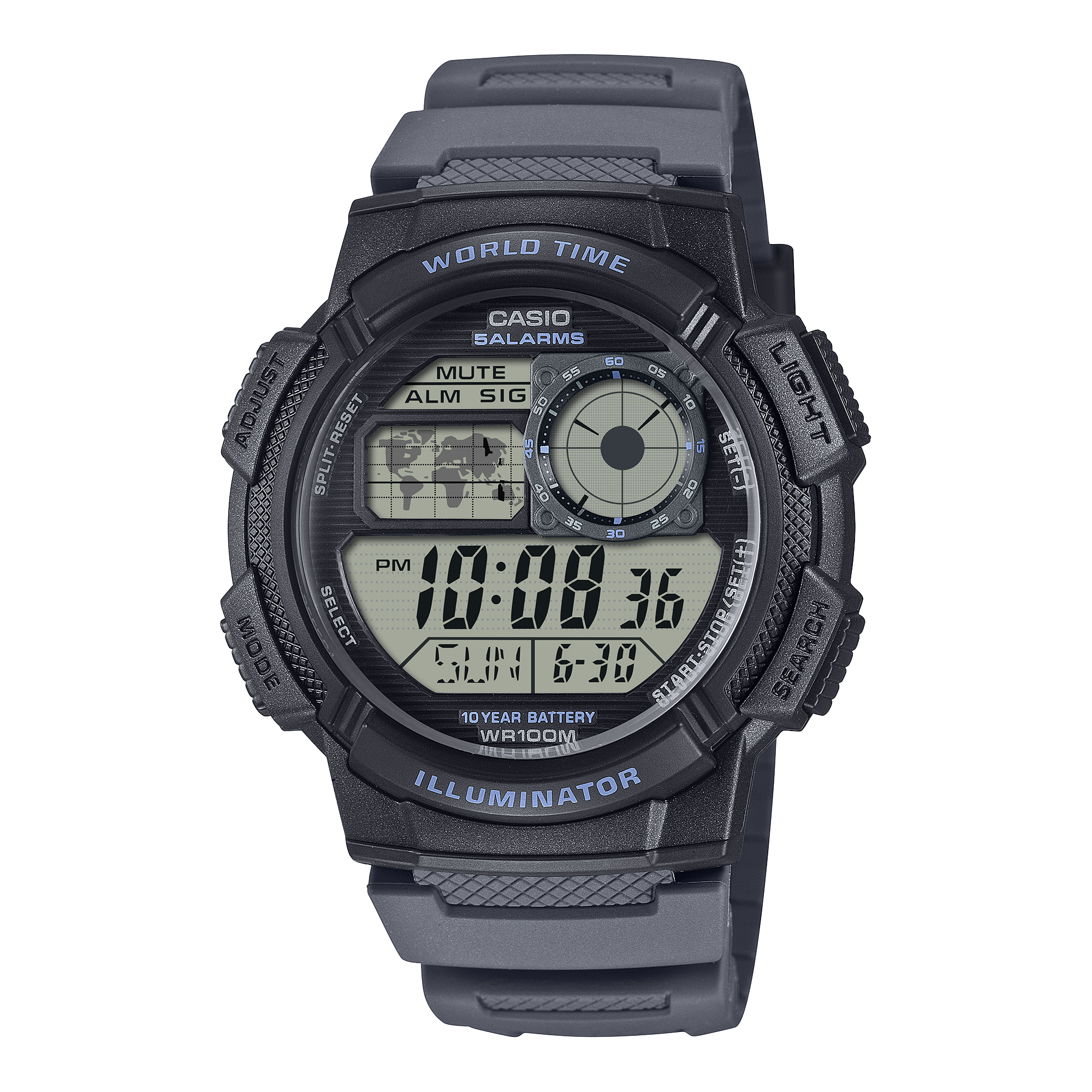 Casio Men's Digital Watch, Black Dial With Black Resin Band, AE-1000W-8AVDF | Kewalrams Bahrain