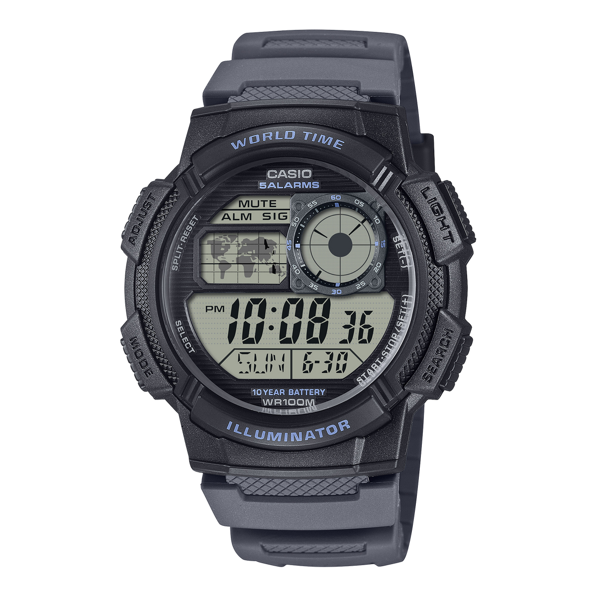 Casio Men's Digital Watch, Black Dial With Black Resin Band, AE-1000W-8AVDF | Kewalrams Bahrain