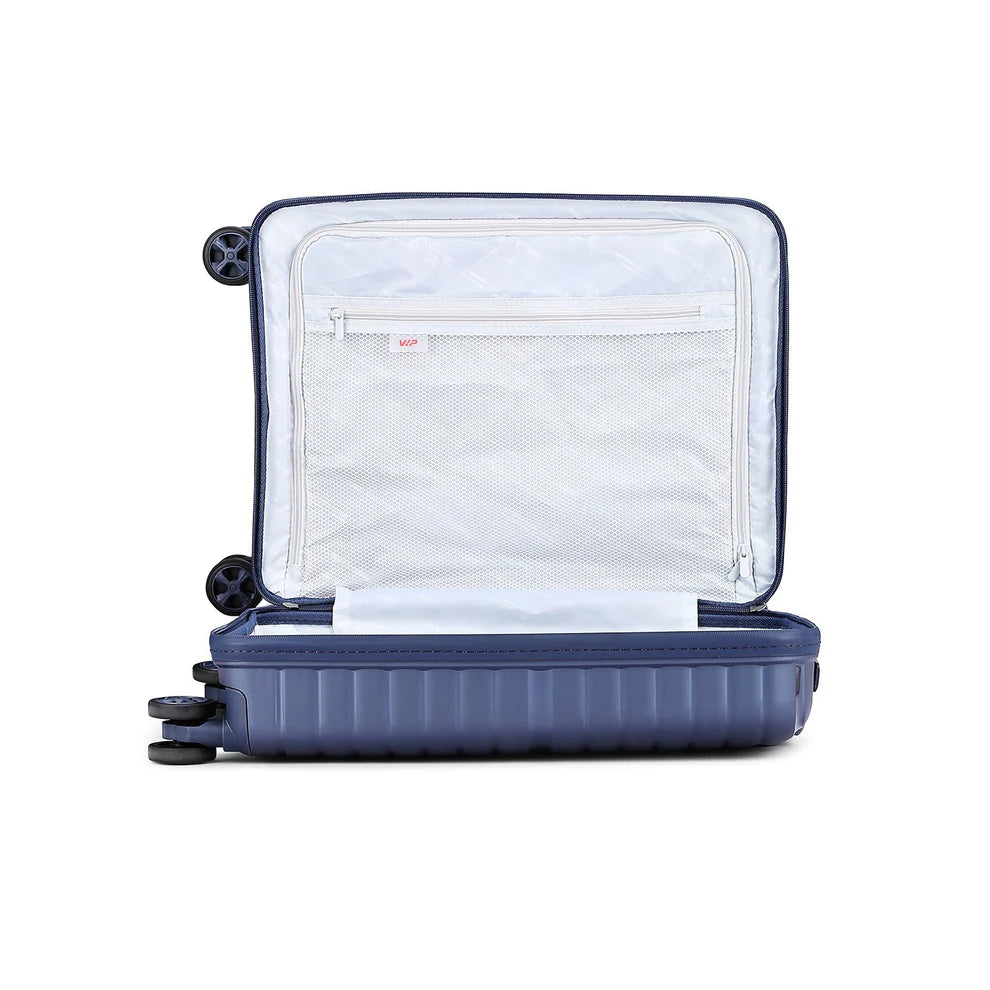 VIP Aerplus 55cm 8 Wheels Hard Trolley with Laptop Compartment | Blue, AERPLUS55BLU
