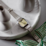 Casio Vintage Unisex Watch Analog-Digital Green Dial with Silver Stainless Steel Band, AQ-230A-9AMQYDF