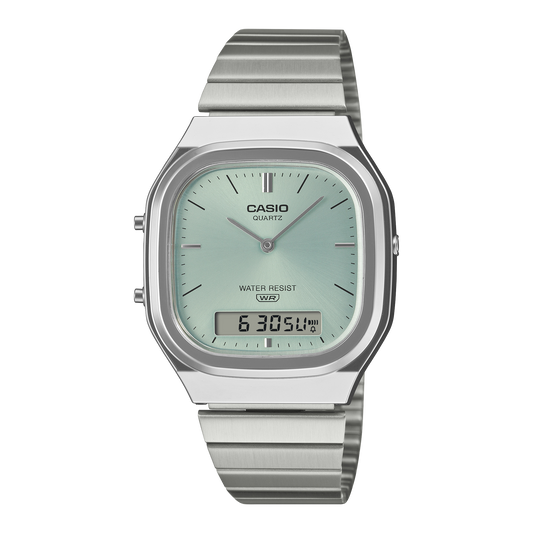 Casio Men's Analog Digital Watch, Blue Dial With Stainless Steel Band, AQ-240E-2ADF - product image