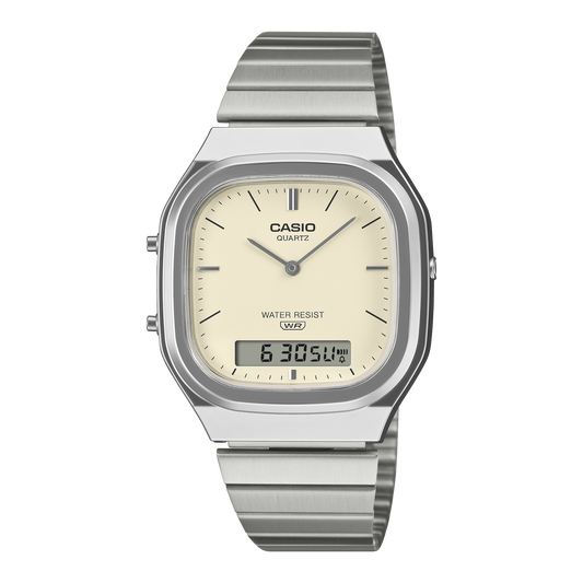 Casio Men's Analog Digital Watch, Silver Dial With Stainless Steel Band, AQ-240E-7A2DF - product image