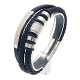 Lee Cooper Men's Bracelet - Black/Silver