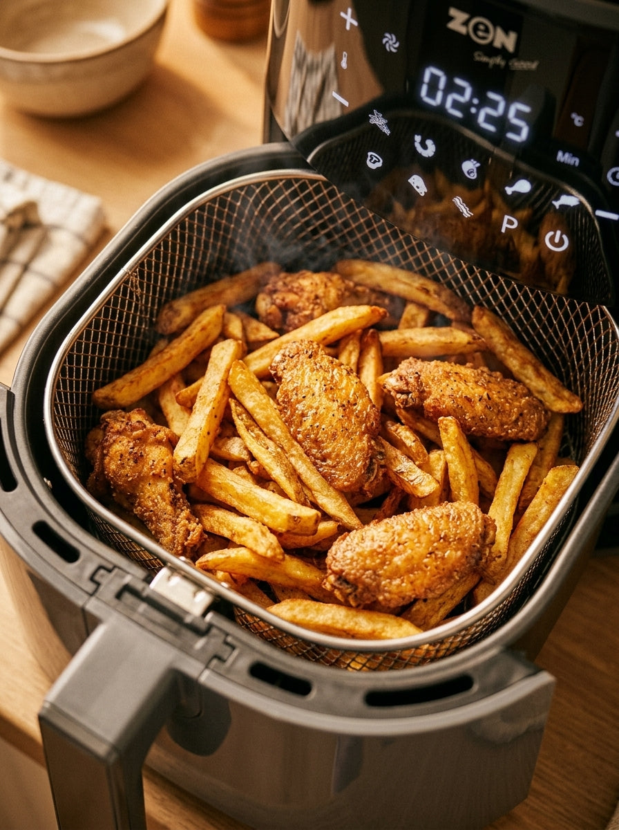 Zen Digital Air Fryer 8L 1800W  with 5 Accessories , ZAF850D