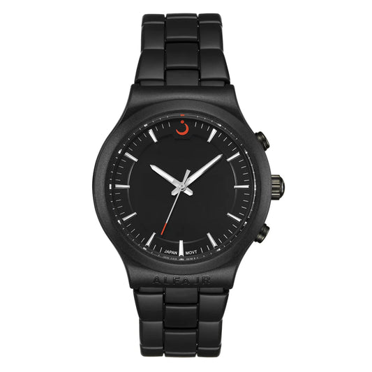 Alfajr Islamic Prayer Men's Analog Watch Black Dial With Black Stainless Steel Band, WB-32BLACK