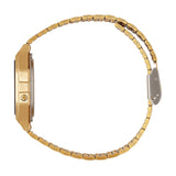 Casio,Unisex Watch Vintage Collection Digital, Black Dial Gold Stainless Steel Band, A700WG-9ADF