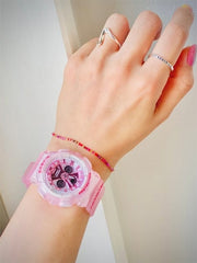 Baby-G Analog & Digital, Pink Dial Pink Resin Band Watch for Women, BA-130CV-4ADR