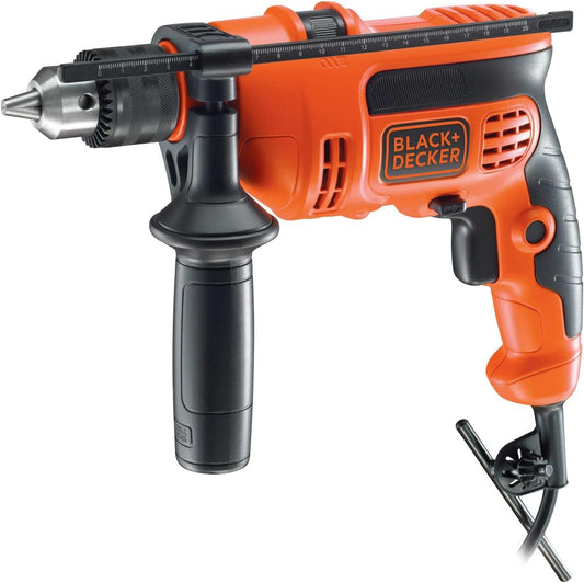 Black+Decker Hammer Drill Kit Box 710W, CD714REKB5 Powertools BA-CD714REKB5
