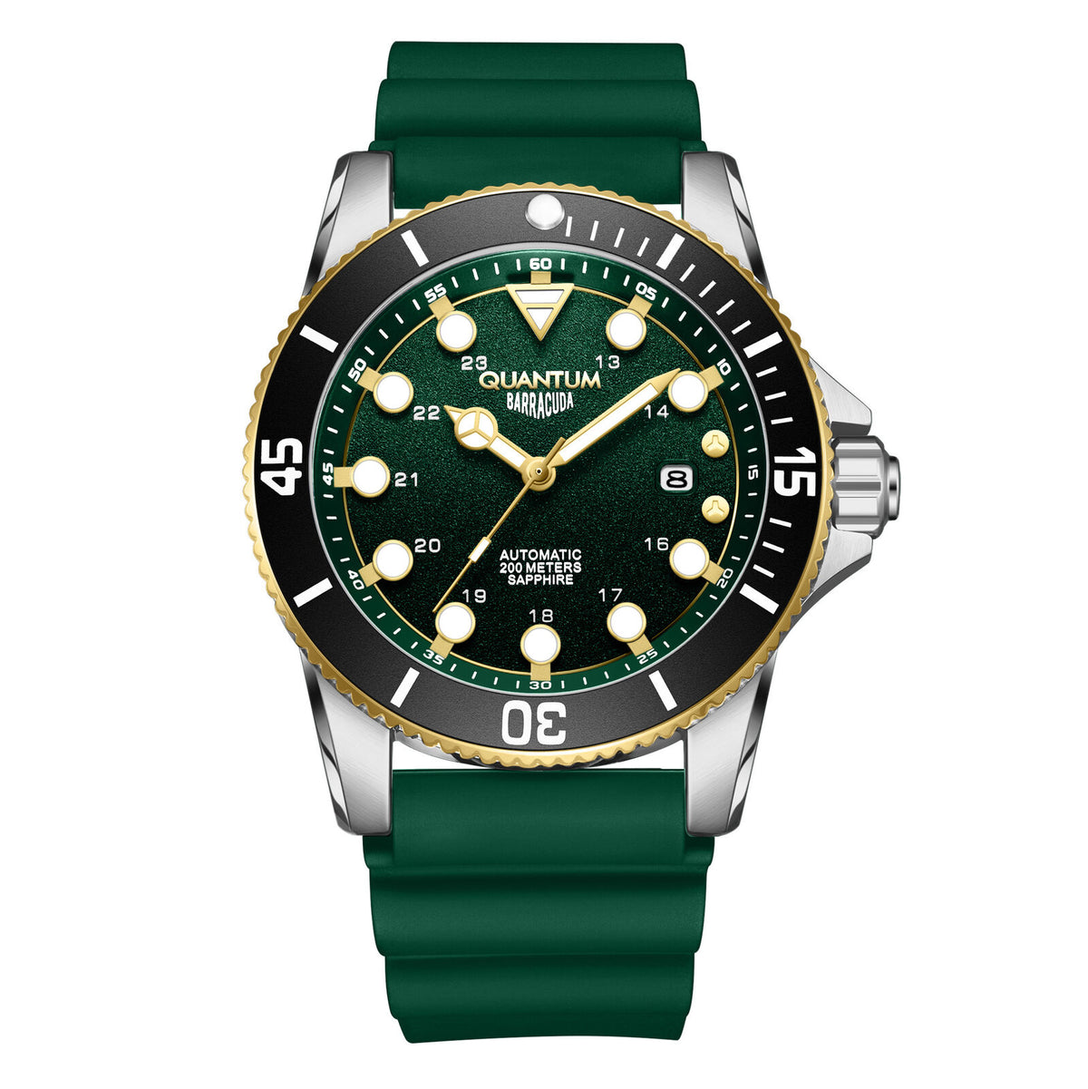 Quantum, Men's, Analog Watch, Green Dial, with Silicone Band, QU-BAR1115.271