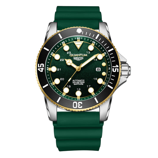 Quantum, Men's, Analog Watch, Green Dial, with Silicone Band, QU-BAR1115.271