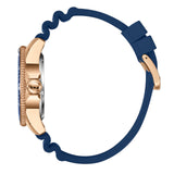 Quantum Men's Watch Analog Blue Dial with Silicone Band, BAR1115.499