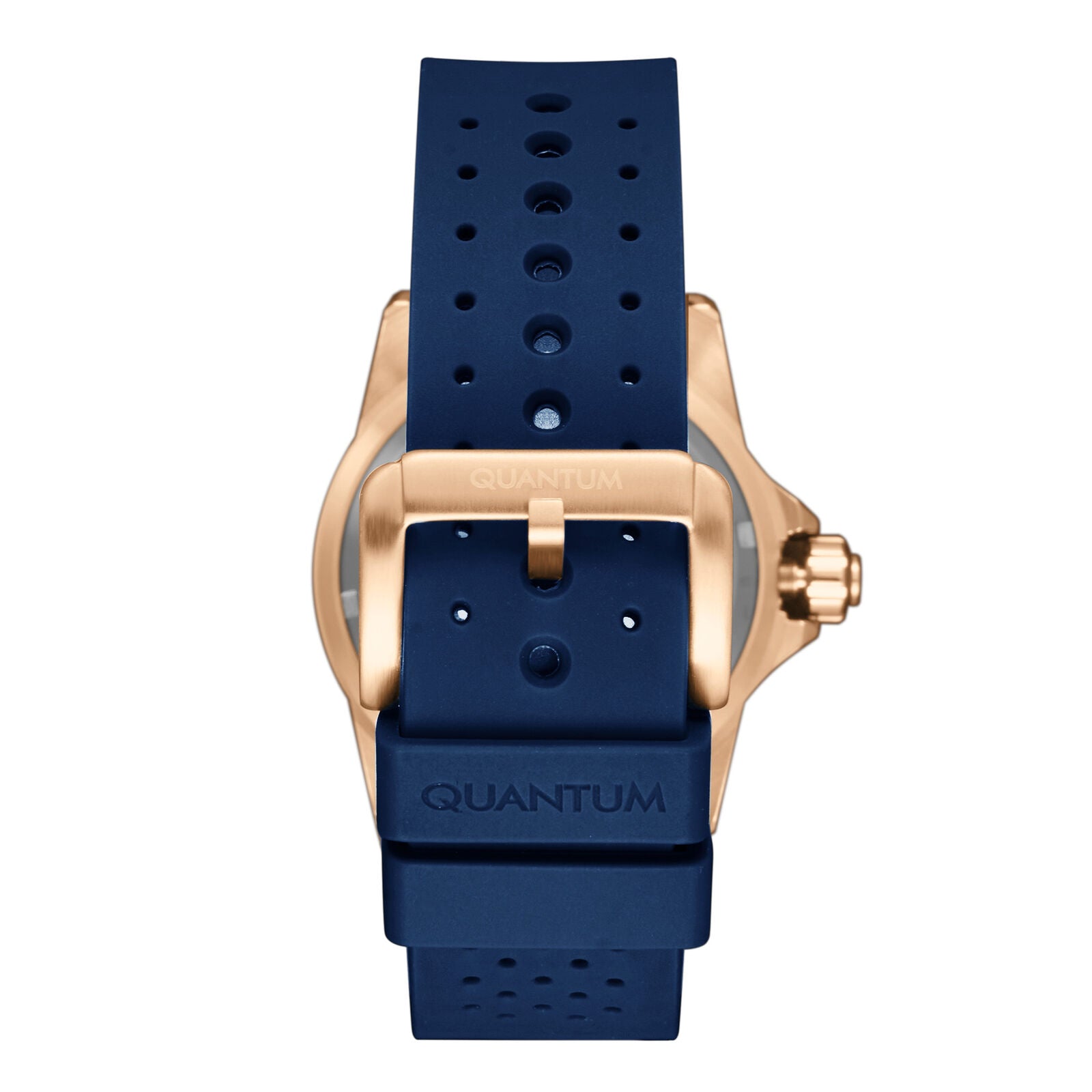 Quantum Men's Watch Analog Blue Dial with Silicone Band, BAR1115.499